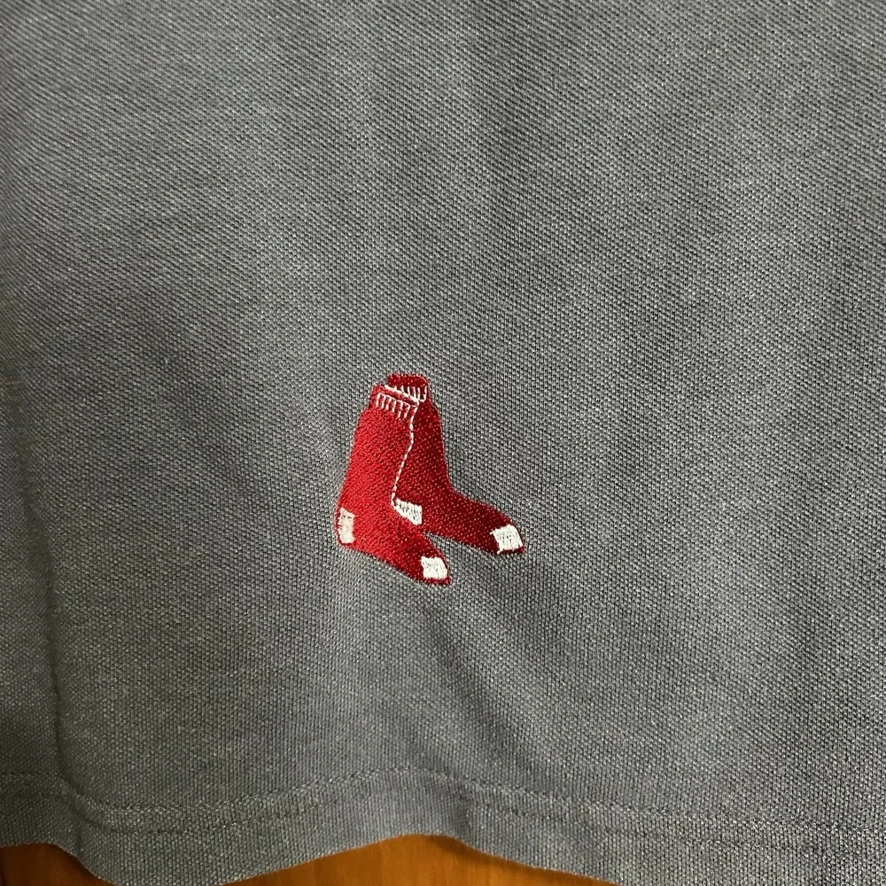Boy's Cherokee size Small 6/7 Gray‎ Boston Red Sox Polo Shirt